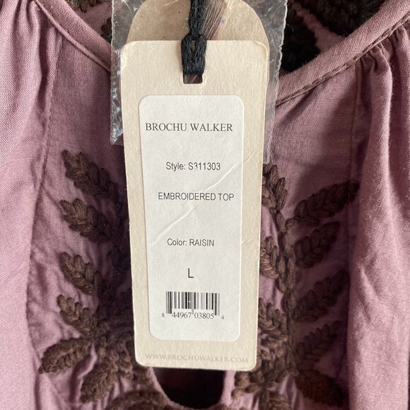 Brochu Walker White Cotton Embroidered Blouse - Picture 6 of 8